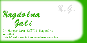 magdolna gali business card